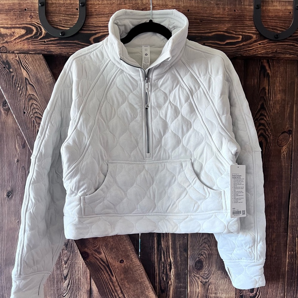 New Scuba oversized Quilted Half zip